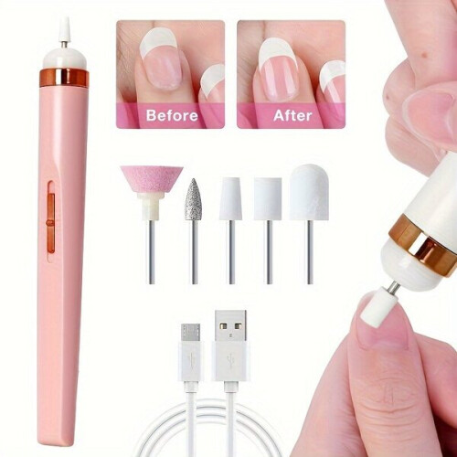 Portable Electric Nail File with Adjustable Speed and Integrated LED Light 2