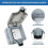 Outdoor Socket IP66 Waterproof 1-Way EU Plug with Switch Indicator Light Lockable Hinged Lid Surface Mounted Gray 4