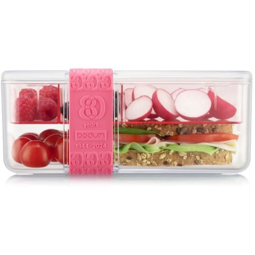 Bodum Lunchbox mit Fächern - BODUM - Topee - mit Besteck - Bubblegum