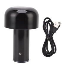 Lampă cu ciupercă, control tactil, 3 culori, reglabil, neagră
