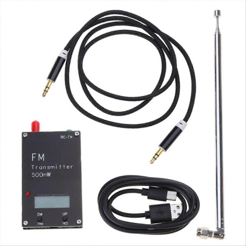 FM Transmitter 500mW Adjustable Frequency 76-108MHz Type-C for Outdoor Broadcasting 1