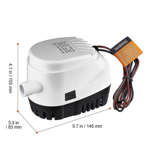Automatic Submersible Pump 750GPH Auto Start Stop 12V for Small Boat Drainage 1