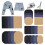 Conjunto de remendos de reparo para jeans e roupas, pacote com 3 MultiColor 4