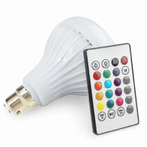 Smart LED Bulb with Bluetooth Speaker, RGB Colour Changing Light & Remote Control for B22 Base 1
