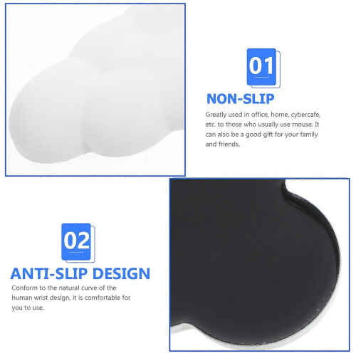 Poggiapolsi per mouse in memory foam e silicone, supporto ergonomico per ufficio e casa 2