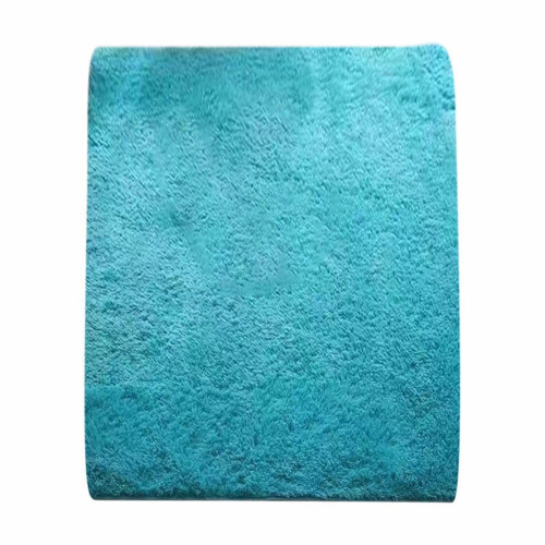 Tapis gris en microfibre à poils longs 45 x 30 cm 1