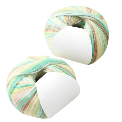 2Pcs Colored Dyed Soft Cotton Yarn 250.43Yard Each-YT20