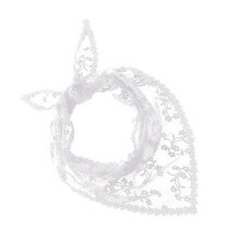 Lace Triangular Scarf Styling Headwrap Bandana for Women-White