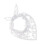 Lace Triangular Scarf Styling Headwrap Bandana for Women-White 1
