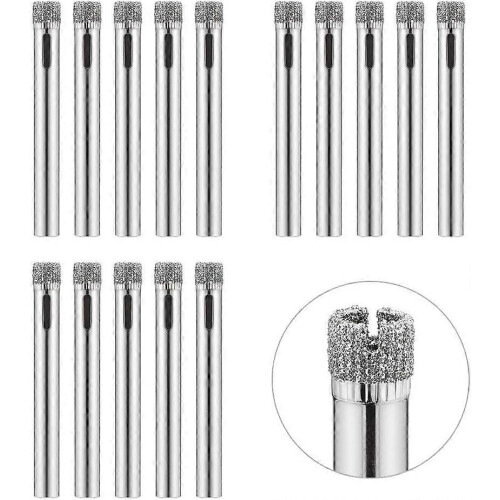 Diamond Hole Saw 15pcs Set for Glass Ceramic Granite Stone 6mm Drill Bits 2