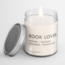 Vela aromática para amantes de los libros, vegana, libre de crueldad animal, 227 g (8 oz).