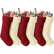 Gebreide kerstkousen 18 inch (6 stuks)