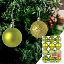 Christmas Tree Ornaments Green Balls 24PC