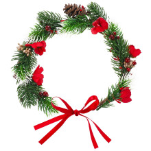 Christmas Flower Headband with Pine Cones & Berries