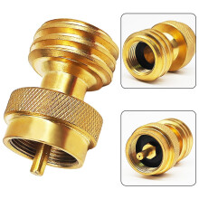 Brass Propane Grill Adapter for 1 lb Cylinder