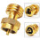 Brass Propane Grill Adapter for 1 lb Cylinder 1