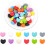 Hjerteformede silikoneperler12 farver48 stk. 1