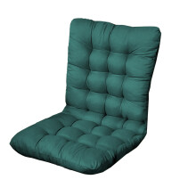 Cojín verde oscuro para mecedora, almohadilla gruesa para asiento de jardín.
