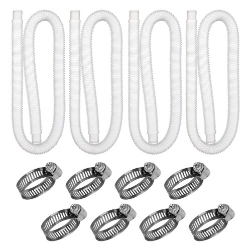 Conjunto de 4 mangueiras de 1,25 polegadas para bombas de piscina acima do solo