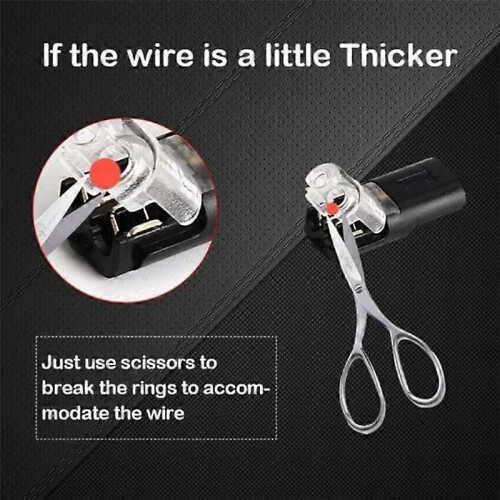 Push-in Wire Connector 2 Pin with Locking Lever, for Solid and Stranded Cable 18-22 AWG, 50-Pack 1
