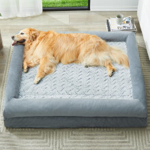 Lit orthopédique XL pour chien avec housse imperméable, 104 x 71 cm