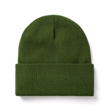 Satin-Lined Knit Beanie for Men and Women, Army Green, One