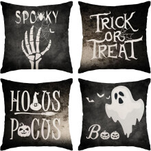 Halloweenske obliečky na vankúše16x16Čierna pavučina duchov