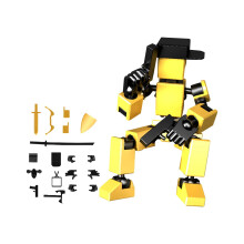 Conjunto de figuras de ação de robôs – Totalmente articulado, 3 poses e 4