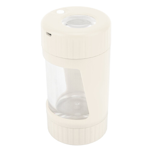 Pote para cigarros com luz LED, moedor e vedação hermética. 1