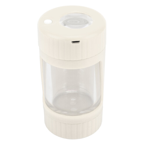 Pote para cigarros com luz LED, moedor e lupa. 2