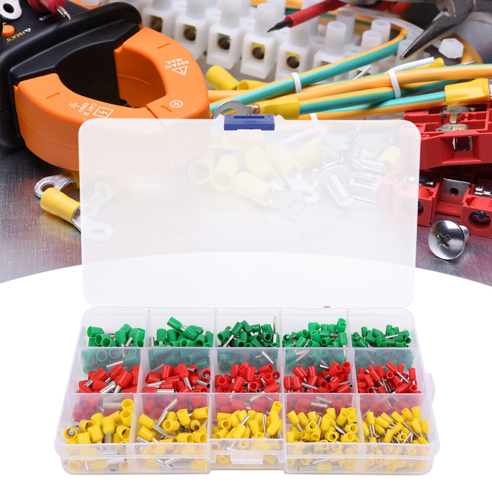 600pcs Insulated Tubular Wire Terminals