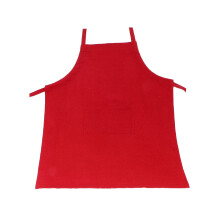 Maison Concepts polycotton apron with pocket red 28x34x1 in