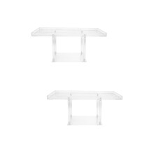 2Pcs Acrylic Display Riser Stands Transparent Home Storage Organizer