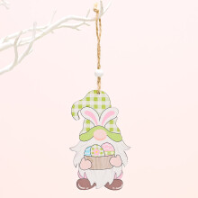 pendentif lapin de Pâques en bois