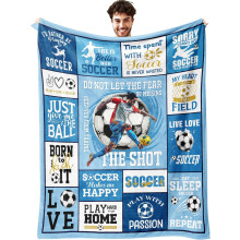 Football Blanket 60x50 Inches for Boys 8-12 and Men