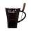 Chocolate fondue set ceramic brown 1-piece 1