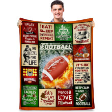 Fußball-Wohndecke für Jungen und Männer, 50 x 60 Zoll