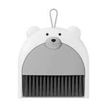 Ensemble mini balai et pelle à poussière ours en peluche