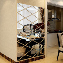 Mirror Wall Stickers 50x50cm Silver Alloy Acrylic