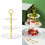 Hariumiu 3-laags cupcake standaard van goudkleurig plastic met 1