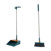 Broom and Dustpan Set with 180 Rotating Head & Foldable