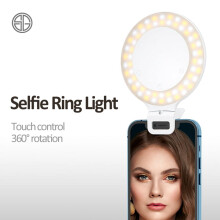LED Selfie Light Clip for Phone & Laptop, 3500–8500K, 4