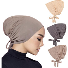 Hijab Underkapper Elastisk Skridsikker Blød Bindebånd 3 STK