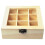 Tea Storage Box Glass Top 9 Compartments 1