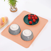Set de table en silicone rose 40 x 30 cm, résistant à la chaleur et antidérapant