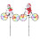 Plastic lawn windmill garden decoration 2-pack 1