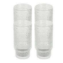 Pahare vintage din sticlă, 200 ml și 350 ml, pachet de 4