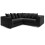 Furniture 786 Jumbo Cord Scatter Back 2c2 Corner Sofa Black 2
