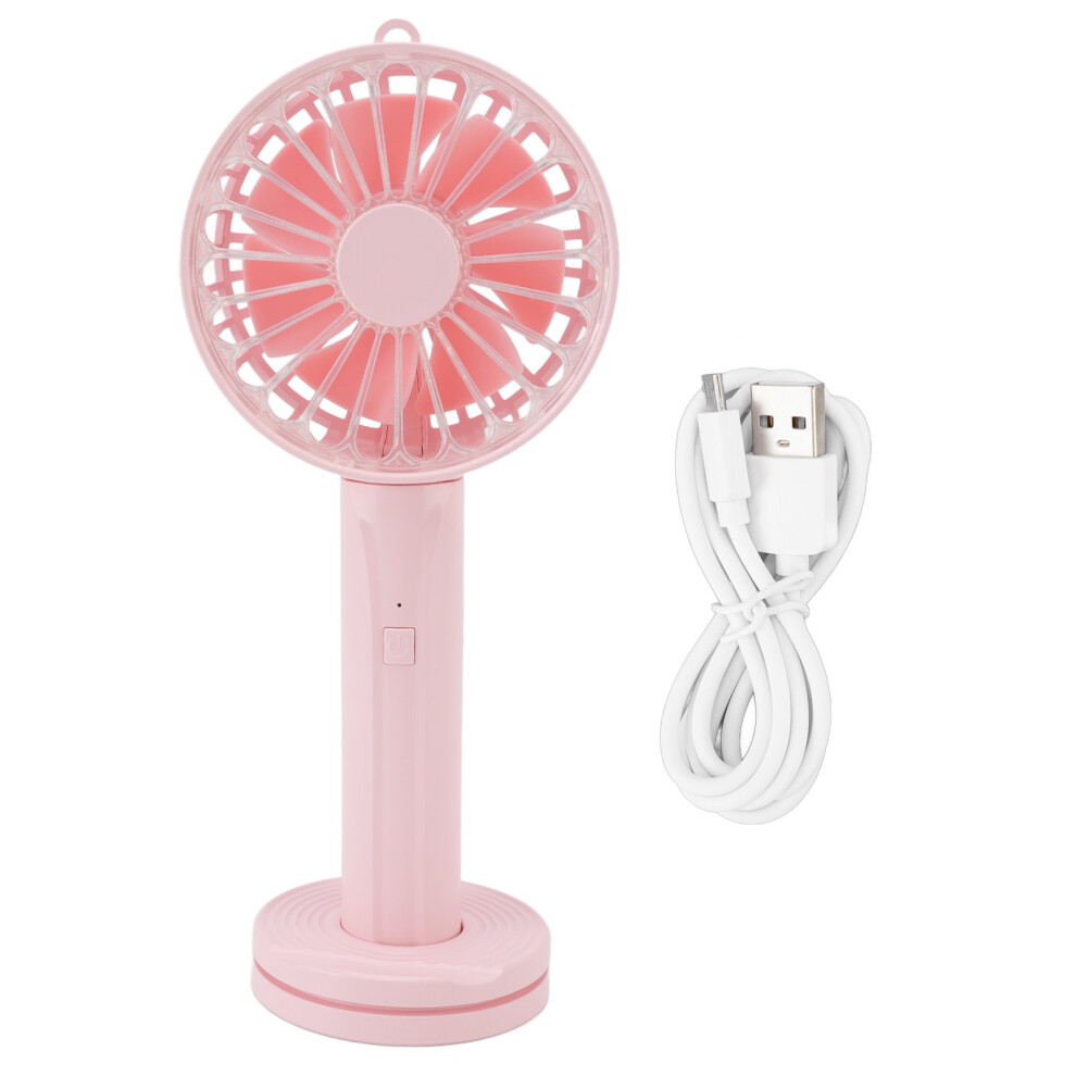 Handheld Mini Fan With Base Â Usb Rechargeable, 3-Speed, 9058772774576