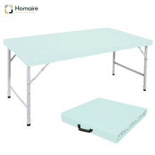 Stálezitá skládací stůl 125 cm s deskou z vysoce hustého plastu a rámem z oceli, pro vnitřní i venkovní použití HOMAIRE